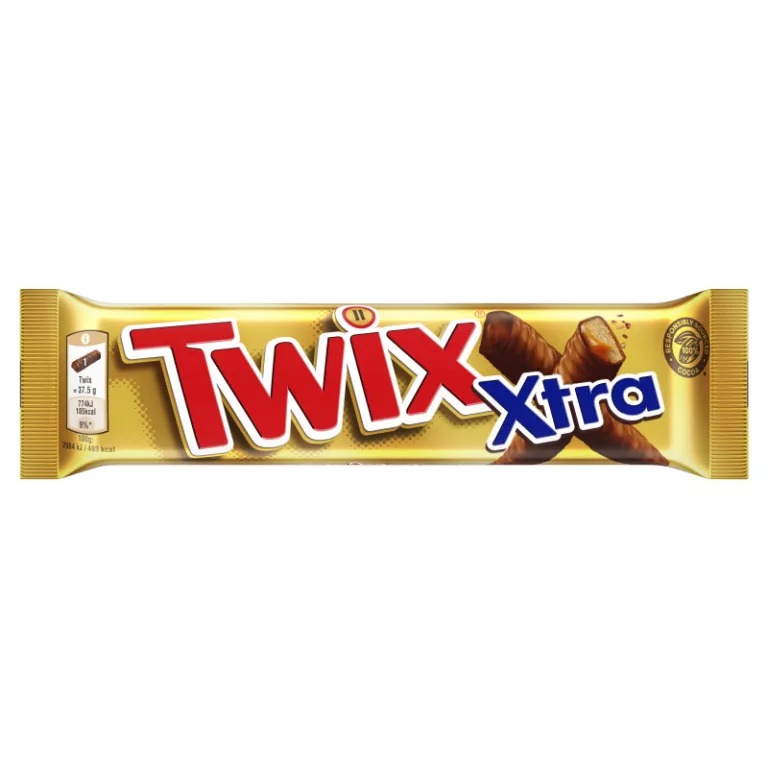 Twix Xtra kekszes szeletek karamellával tejcsokoládéba mártva 75 g