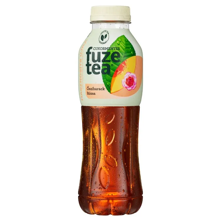 Fuze Tea Zero Fekete tea Őszibarack és Rózsa 500 ml