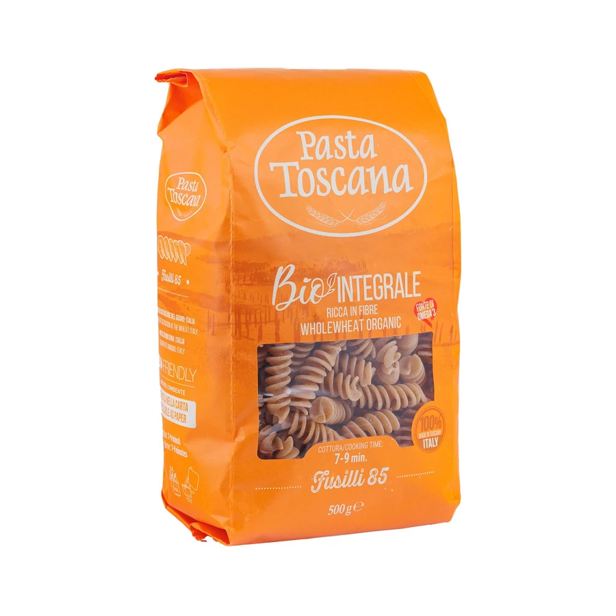 Pasta Toscana Fusilli Integrali (n° 85) bio prémium teljeskiörlésű olasz tészta 500g